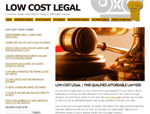 Tablet Screenshot of lowcostlegal.com